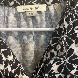 Simply Noelle Black and White Patterned women’s Shirt